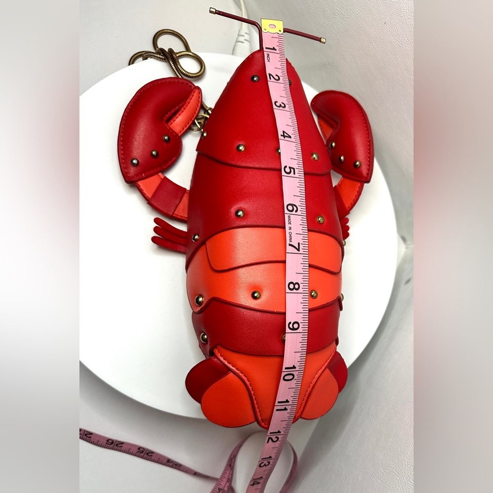 ***Unique 3D Lobster Animal Purse Novelty Zipper Crossbody Shoulder Bag - Picture 8 of 9